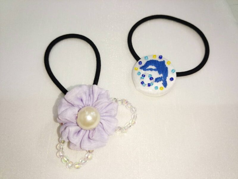 夏仕様のヘアゴム